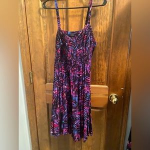 TORRID Multi-color Smocked Challis Palm Swing Dress Size 2X